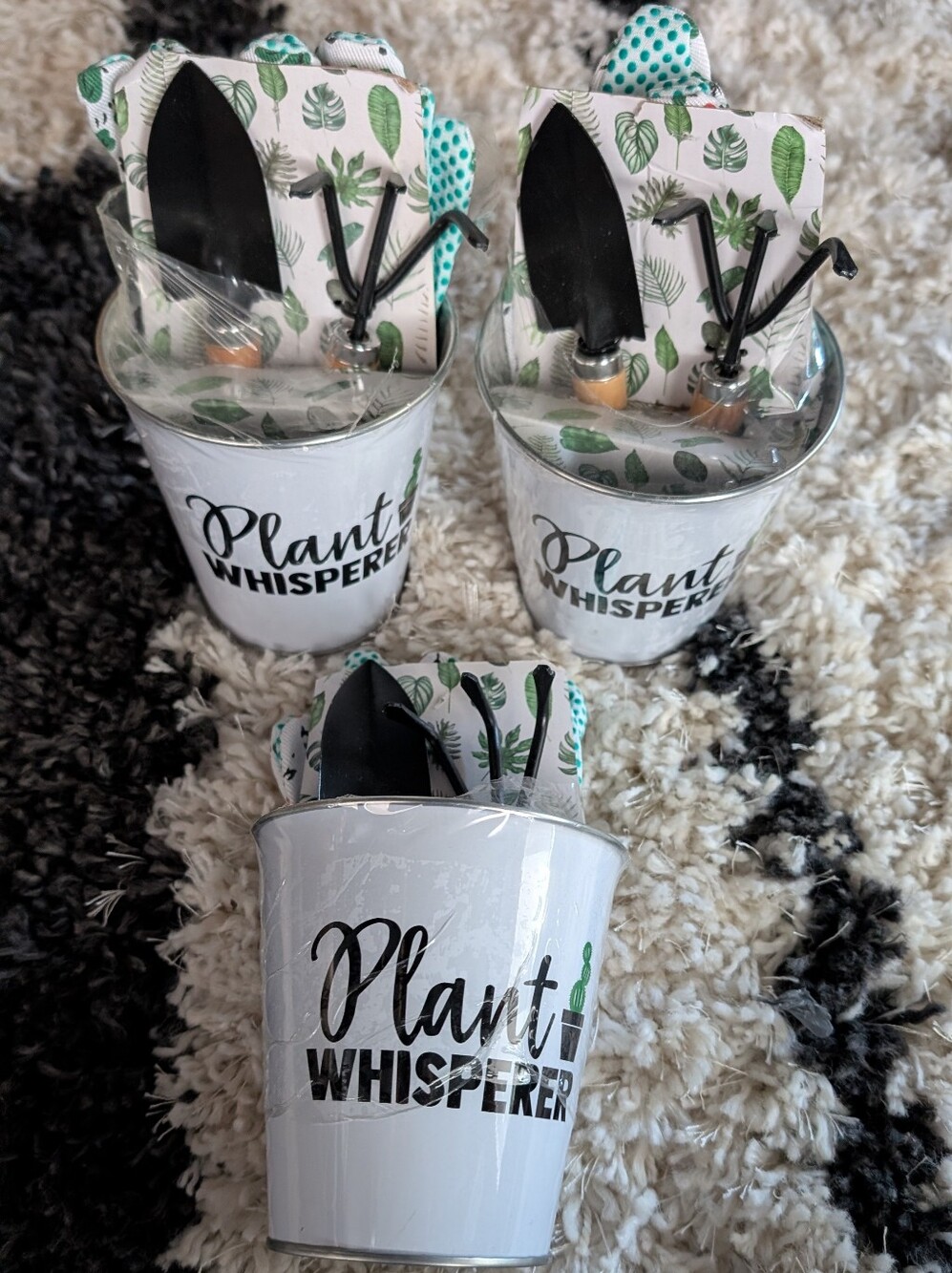 Bundle of 3 "Plant Whisperer" pot sets w/accessories
